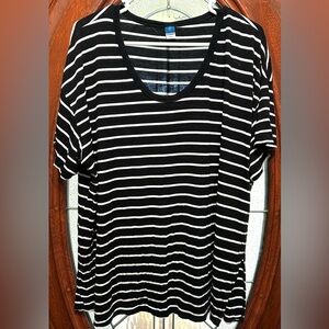 Old Navy LUXE Striped Short Sleeve Tee